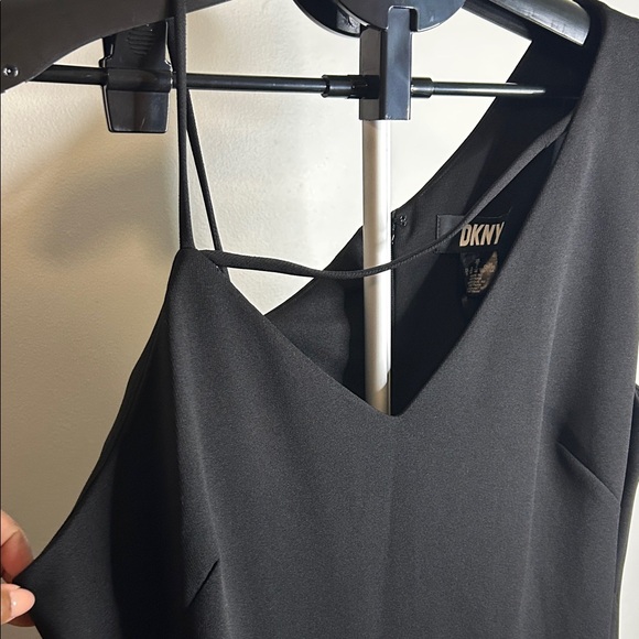 DKNY Elegant Black Asymmetrical Dress - Picture 3 of 15